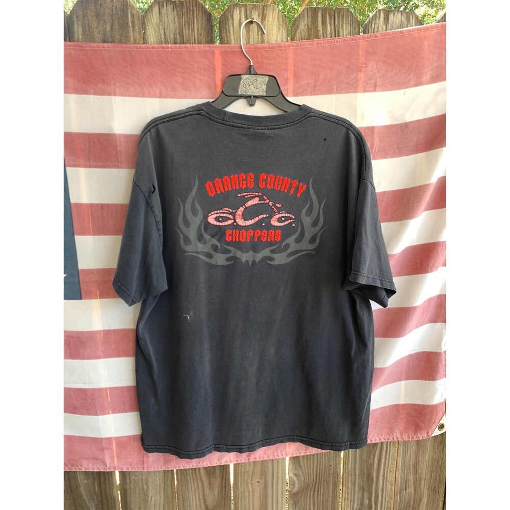 Vintage Y2K Orange County Choppers Distressed Double Sided Bikers T-shirt XL